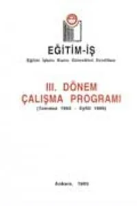 III. DÖNEM ÇALIŞMA PROGRAMI