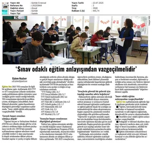 'Sınav Odaklı Eğitim Anlayışından Vazgeçilmelidir' / Evrensel