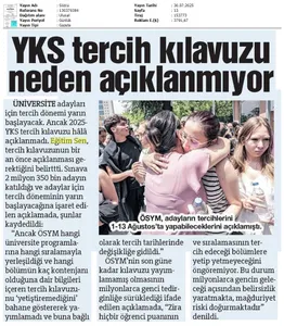 YKS Tercih Kılavuzu Neden Açıklanmıyor? / Sözcü