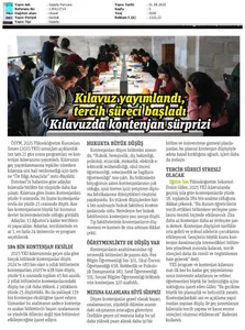 Kılavuz Yayımlandı, Tercih Süreci Başladı / Gazete Pencere
