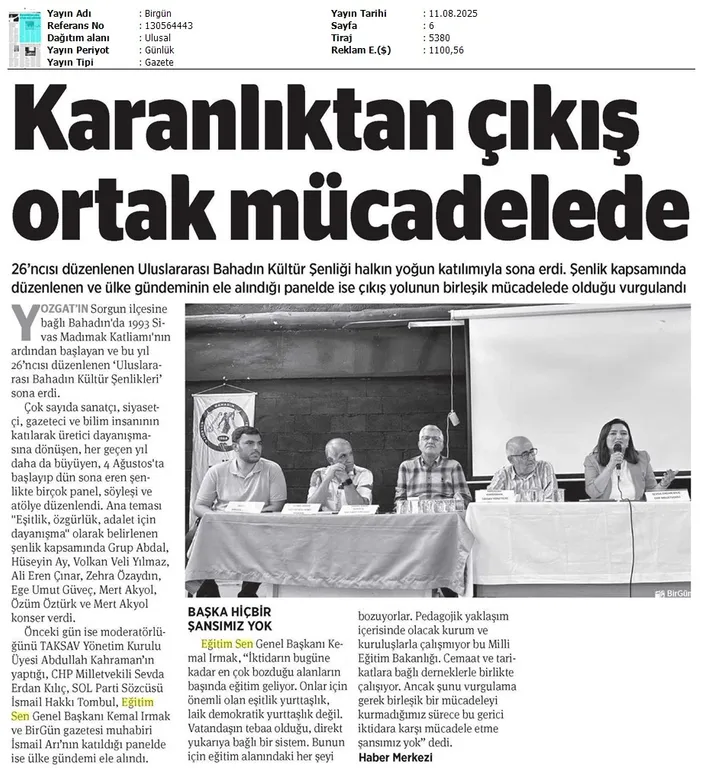 Karanlıktan Çıkış Ortak Mücadelede / Birgün