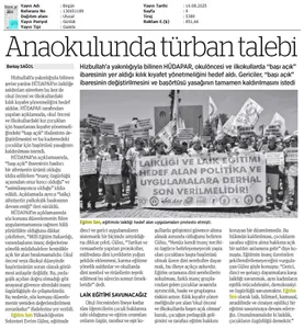 Anaokulunda Türban Talebi / Birgün