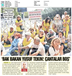 "Bak Bakan Yusuf Tekin! Çantalar Boş" / Sözcü