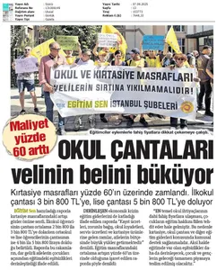 Okul Çantaları Velinin Belini Büküyor / Sözcü