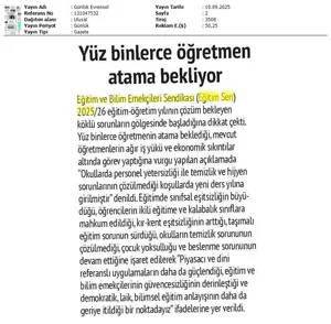 Yüz Binlerce Öğretmen Atama Bekliyor / Evrensel