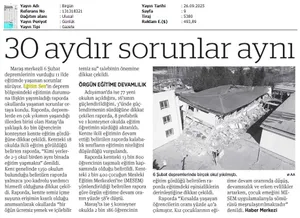 30 Aydır Sorunlar Aynı / Birgün
