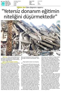 "Yetersiz Donanım Eğitimin Niteliğini Düşürmektedir" / Yeni Bakış Gazetesi