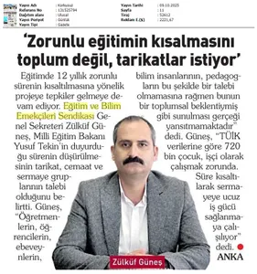 Zorunlu Eğitimin Kısalmasını Toplum Değil, Tarikatlar İstiyor / Korkusuz