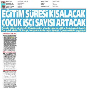 Eğitim Süresi Kısalacak, Çocuk İşçi Sayısı Artacak / Türkiye'de Yeniçağ