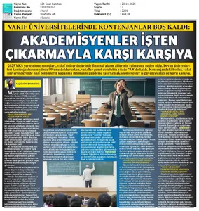 Akademisyenler İşten Çıkarmayla Karşı Karşıya / 24 Saat Gazetesi
