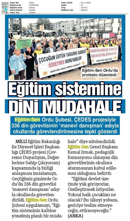 Eğitim Sistemine Dini Müdahale / Sözcü