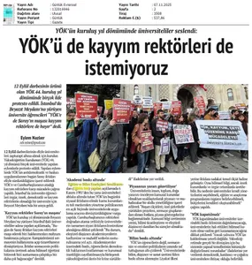 YÖK'ü de Kayyım Rektörleri de İstemiyoruz / Evrensel
