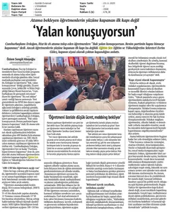 "Yalan Konuşuyorsun" / Evrensel