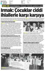 Irmak: Çocuklar Ciddi İhlallerle Karşı Karşıya / Özgür Kocaeli