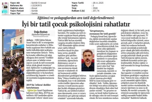 İyi Bir Tatil Çocuk Psikolojisini Rahatlatır / Evrensel