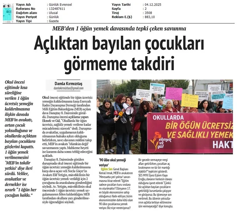 Açlıktan Bayılan Çocukları Görmeme Takdiri / Evrensel