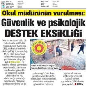 Okul Müdürünün Vurulması: Güvenlik ve Psikolojik Destek Eksikliği / Korkusuz