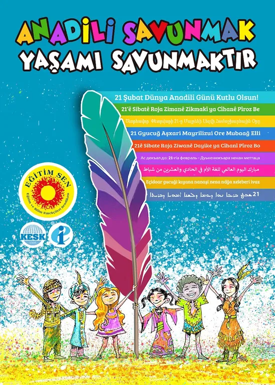 Anadili Savunmak Yaşamı Savunmaktır / Afiş