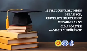 12 Eylül Cunta Rejiminin Mirası YÖK, Üniversiteler Üzerinde Müdahale Aracı Olma Görevini 44 Yıldır Sürdürüyor!