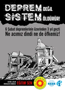 Deprem Değil, Sistem Öldürür! / Afiş