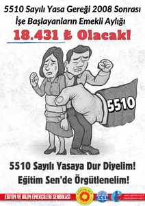5510 Sayılı Yasaya Dur Diyelim! / Afiş