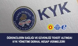 Öğrencilerin Sağlığı ve Güvenliği Tehdit Altında! KYK Yönetimi Derhal Hesap Vermelidir!