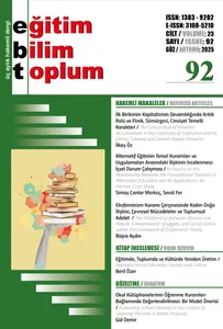 Eğitim Bilim Toplum Sayı: 92