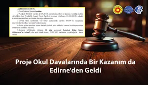 Proje Okul Davalarında Bir Kazanım da Edirne'den Geldi
