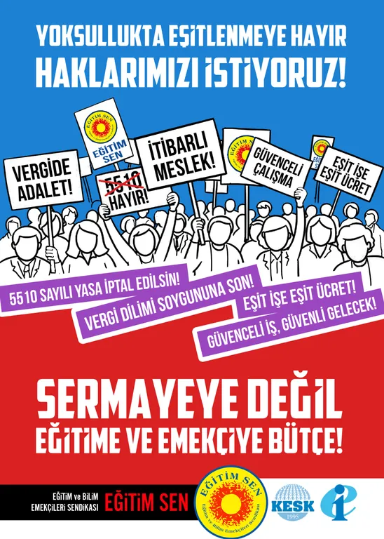 Yoksullukta Eşitlenmeye Hayır, Haklarımızı İstiyoruz! / Afiş