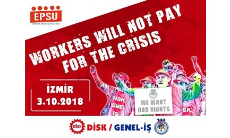 Turkish municipal workers demanding more pay and secure jobs in Izmir