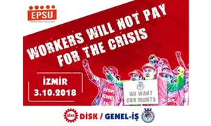 Turkish municipal workers demanding more pay and secure jobs in Izmir