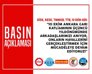 10 Ekim Anma Çağrısı!