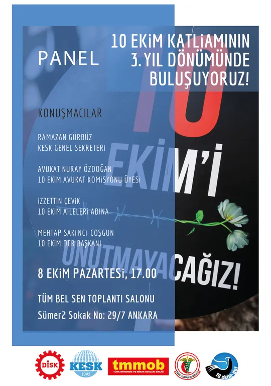 Panel: 10 Ekim'in 3. Yıl Dönümünde Buluşuyoruz!