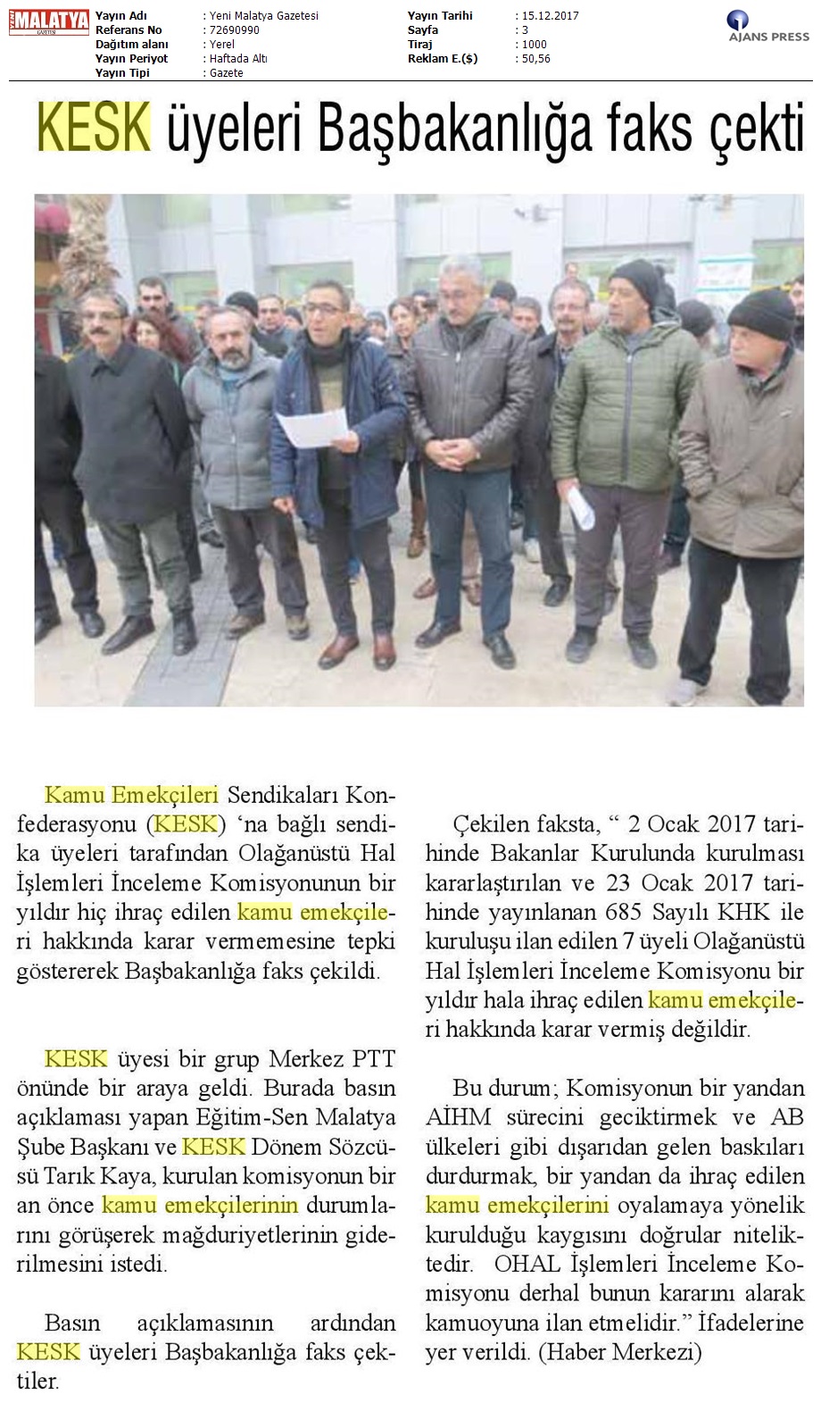 2017_12_15_Yeni Malatya Gazetesi_Kesk öyeleri Basbakanliga Faks Äekti_72690990_(1)