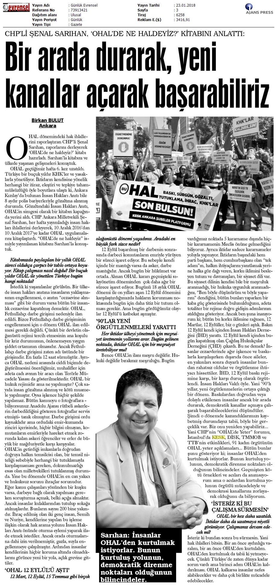 2018_01_23_GÅnlÅk Evrensel_Bir Arada Durarak, Yeni Kanallar Aáarak Basarabiliriz_73913421_(1)