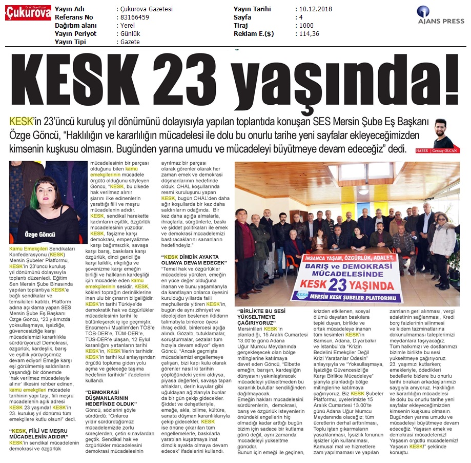 2018_12_10_Äukurova Gazetesi_R Lx Esk’ In 23′ öncÅ Kurulus Yil DînÅmÅnÅ Dolayisiyla Yapilan Toplantida _83166459_(2)