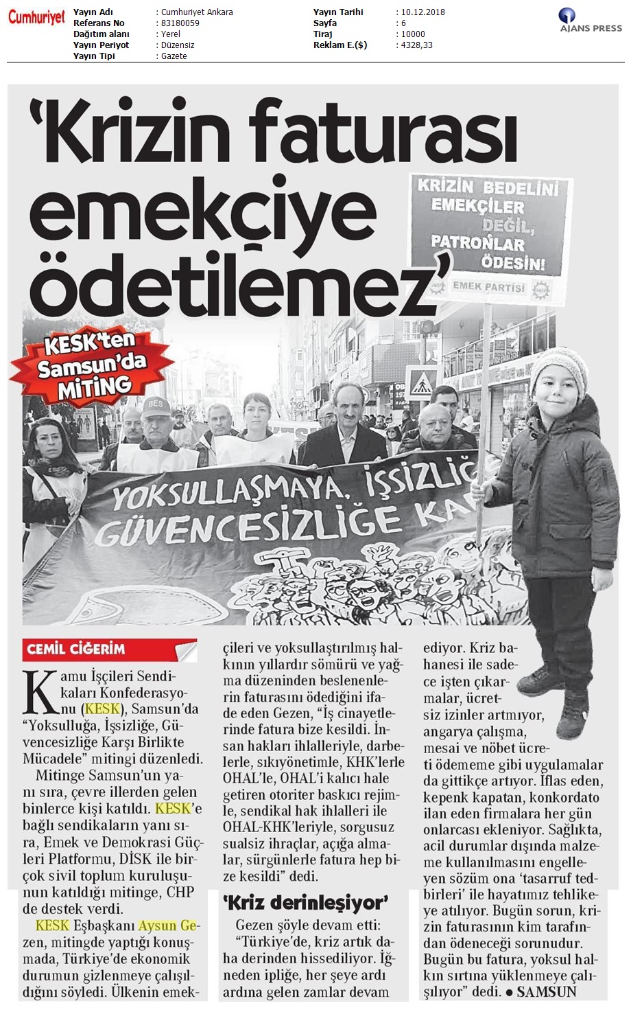 2018_12_10_Cumhuriyet Ankara_Krizin Faturasi Emekáiyem_83180059_(1)