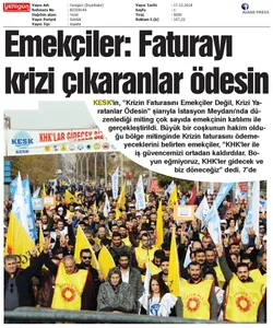 17 Aralık Basında KESK Haberleri