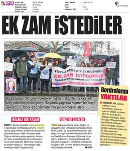 Ek Zam, Vergide Adalet ile TİS Eylemlerimiz Yerel ve Ulusal Basında Geniş Yer Buldu!