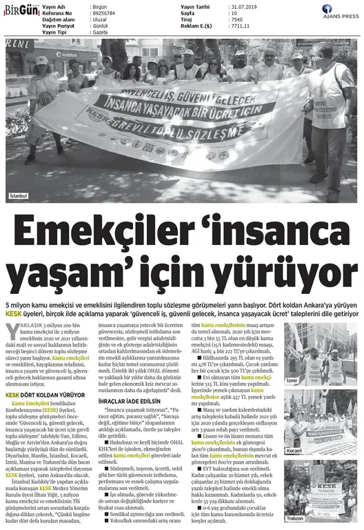 Yürüyüş Kollarımız Yarın Ankara'da Buluşacak!