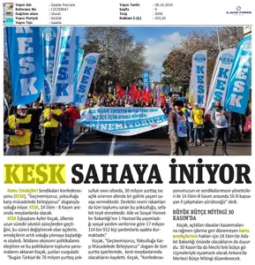 30 KASIM BÜTÇE MİTİNGİ BASIN AÇIKLAMASI