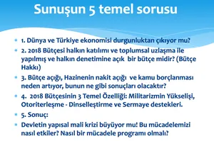 2018 Bütçesi Üzerine Ekonomi Politik Bir Değerlendirme