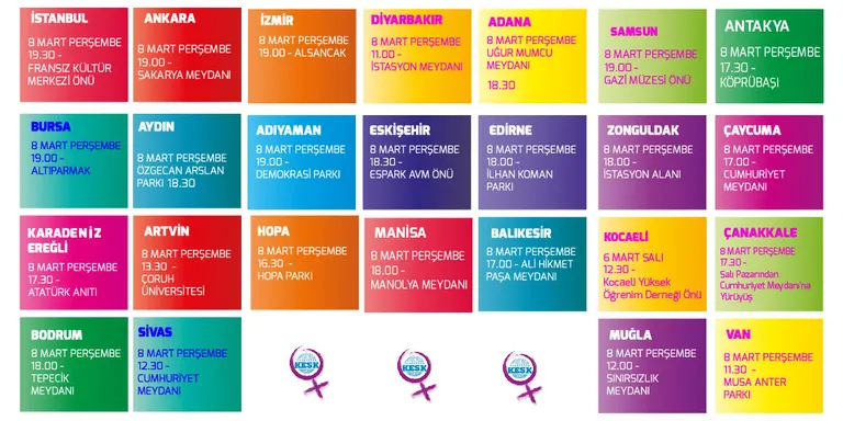 İllerin 8 Mart Programı