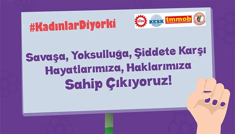 8Mart'ta Alanlardaydık! Haklarımızdan Vazgeçmiyor, Direnişi Örgütlüyoruz!