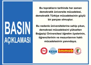 Üniversitelilerin Demokrasi Mücadelesinin Yanındayız!