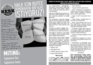 Bölge Mitinglerimiz için Yerellerde Bastırılmak Üzere Hazırladığımız El Bildirimizi Yayınladık: