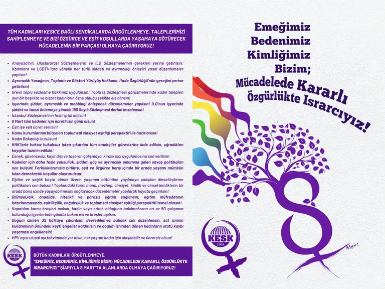 8 Mart Afiş, Bildiri ve Kadın Dergisi Yayımlandı.