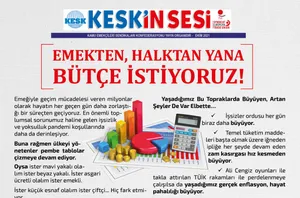 Emekten, Halktan Yana Bütçe İstiyoruz!