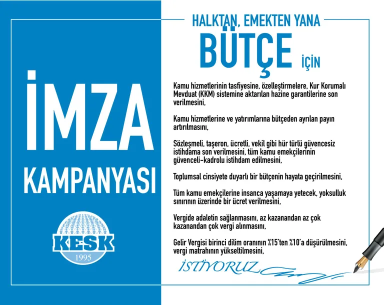 Halktan, Emekten Yana Bir Bütçe İmza Kampanyamızı Başlattık