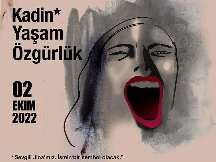 Kadın dayanışması sınır tanımaz! Kadınlar Jîna Mahsa Amini için eylemdeydi!